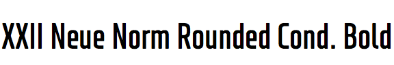 XXII Neue Norm Rounded Condensed Bold