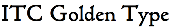 ITC Golden Type (EF)