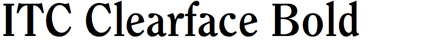 ITC Clearface Bold