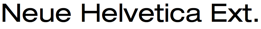 Neue Helvetica Extended