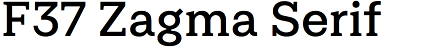 F37 Zagma Serif
