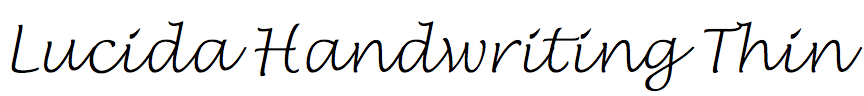 Lucida Handwriting Thin