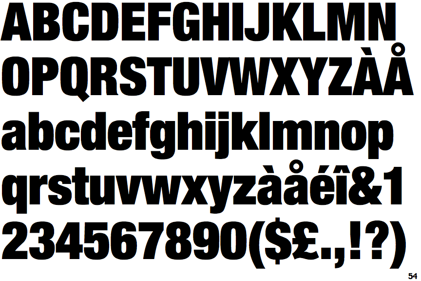 Neue Helvetica Condensed Extra Black