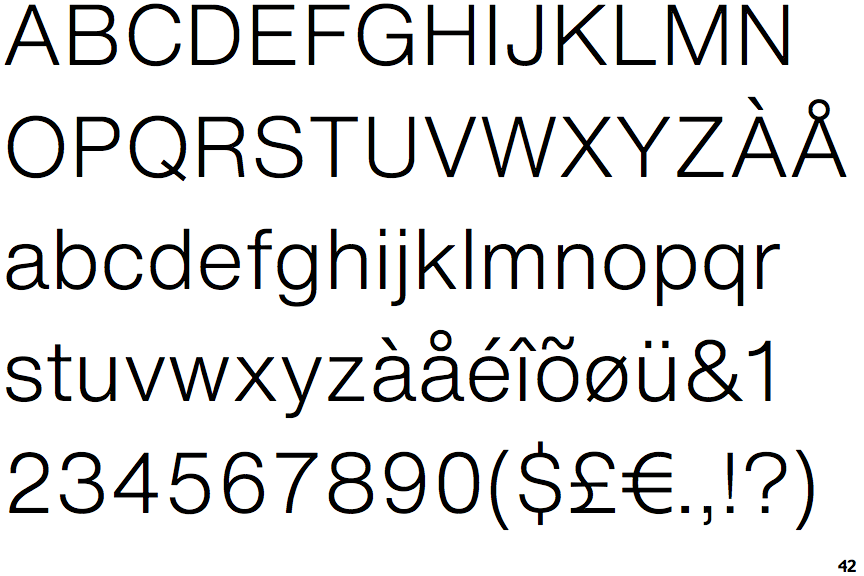 Helvetica Now Text Light