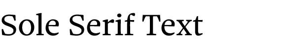 Sole Serif Text