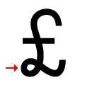 £ with loop