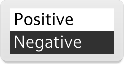Positive/negative fonts