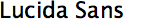 Lucida Sans