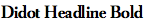 Didot Headline Bold