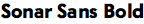 Sonar Sans Bold