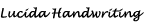 Lucida Handwriting