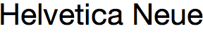 Helvetica Neue