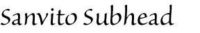 Sanvito Pro Subhead
