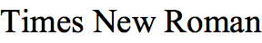 Times New Roman