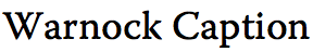 Warnock Pro Caption
