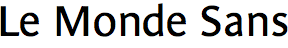 Le Monde Sans