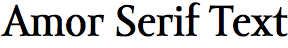 Amor Serif Text