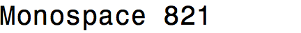 Monospace 821