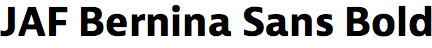 JAF Bernina Sans Bold