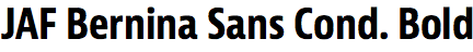 JAF Bernina Sans Condensed Bold