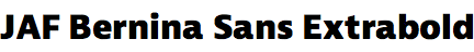 JAF Bernina Sans Extrabold