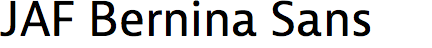 JAF Bernina Sans