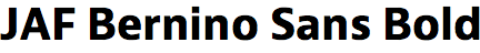 JAF Bernino Sans Bold