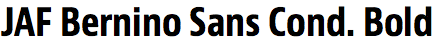 JAF Bernino Sans Condensed Bold