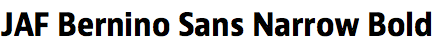 JAF Bernino Sans Narrow Bold