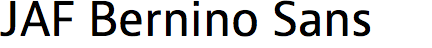 JAF Bernino Sans