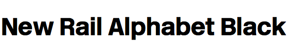 New Rail Alphabet Black