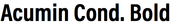 Acumin Condensed Bold