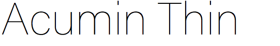 Acumin Thin