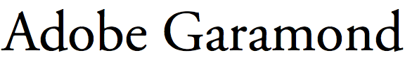 Adobe Garamond
