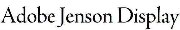 Adobe Jenson Display