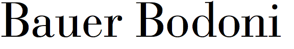 Bauer Bodoni