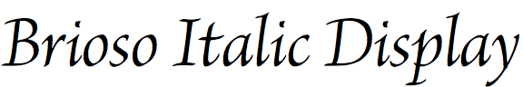Brioso Italic Display