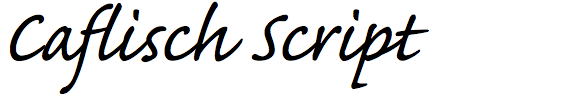 Caflisch Script