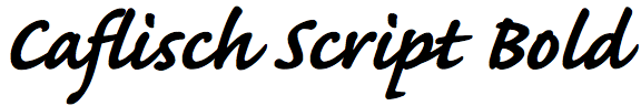 Caflisch Script Bold