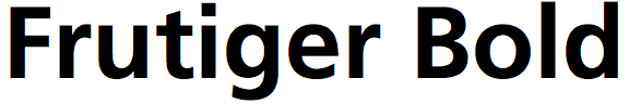 Frutiger Bold