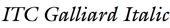 ITC Galliard Italic