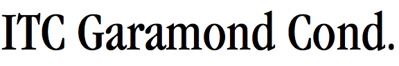 ITC Garamond Condensed