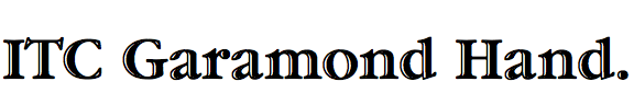 ITC Garamond Handtooled