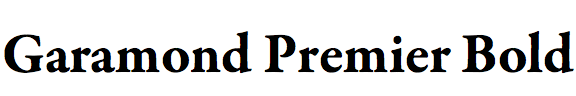 Garamond Premier Bold