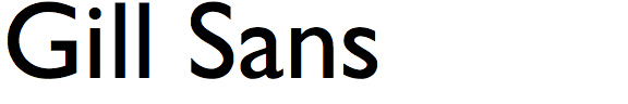 Gill Sans