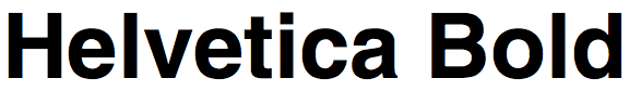 Helvetica Bold