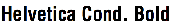 Helvetica Condensed Bold