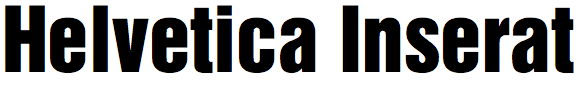 Helvetica Inserat