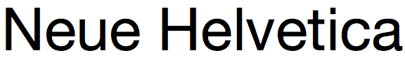 Neue Helvetica