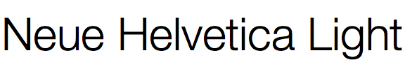 Neue Helvetica Light